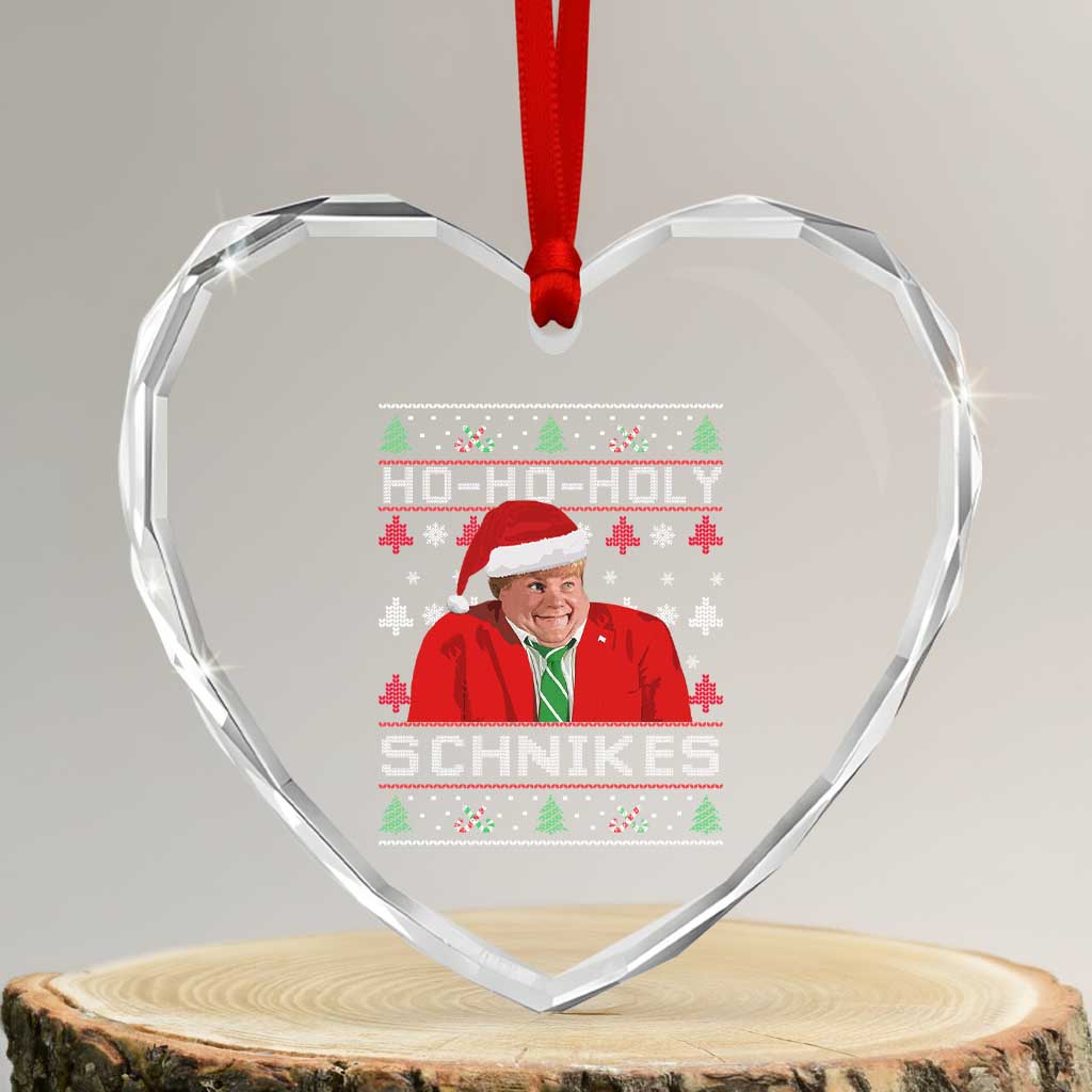 Funny Ugly Christmas Heart Crystal Glass Ornament Chris Holy Schnikes Farley TS10 Transparent Glass 3'' Heart Print Your Wear