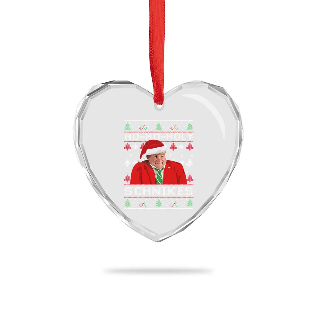 Funny Ugly Christmas Heart Crystal Glass Ornament Chris Holy Schnikes Farley TS10 Print Your Wear