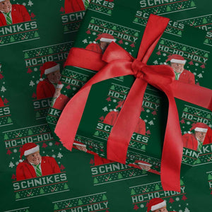 Funny Ugly Christmas Wrapping Paper Roll Chris Holy Schnikes Farley TS10 Green Print Your Wear