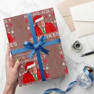 Funny Ugly Christmas Wrapping Paper Roll Chris Holy Schnikes Farley TS10 Mocha Print Your Wear