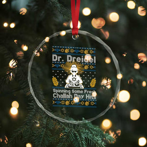 Funny Ugly Hanukkah Crystal Glass Ornament Mr Dreidel Dj Chanukkah Jewish TS10 Print Your Wear