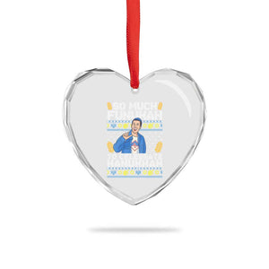 Funny Ugly Hanukkah Heart Crystal Glass Ornament So Much Funukah To Celebrate Hanukkah Sandler TS10 Print Your Wear