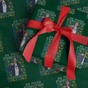 Funny Ugly Hanukkah Wrapping Paper Roll Sandler So Much Funukah To Celebrate Hanukkah TS10 Green Print Your Wear