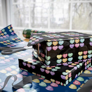 Funny Valentines Day 67 Meme Six Seven Sigma Rizz Heart Kids Wrapping Paper Roll TS11 Black Print Your Wear