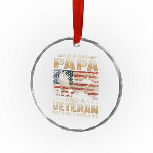 Funny Veteran Dad Crystal Glass Ornament Funny Military Veteran USA Flag TS10 Print Your Wear