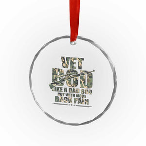 Funny Veteran Vet Bod Like A Dad Bod But With More Back Pain Crystal Glass Ornament TS11 Print Your Wear