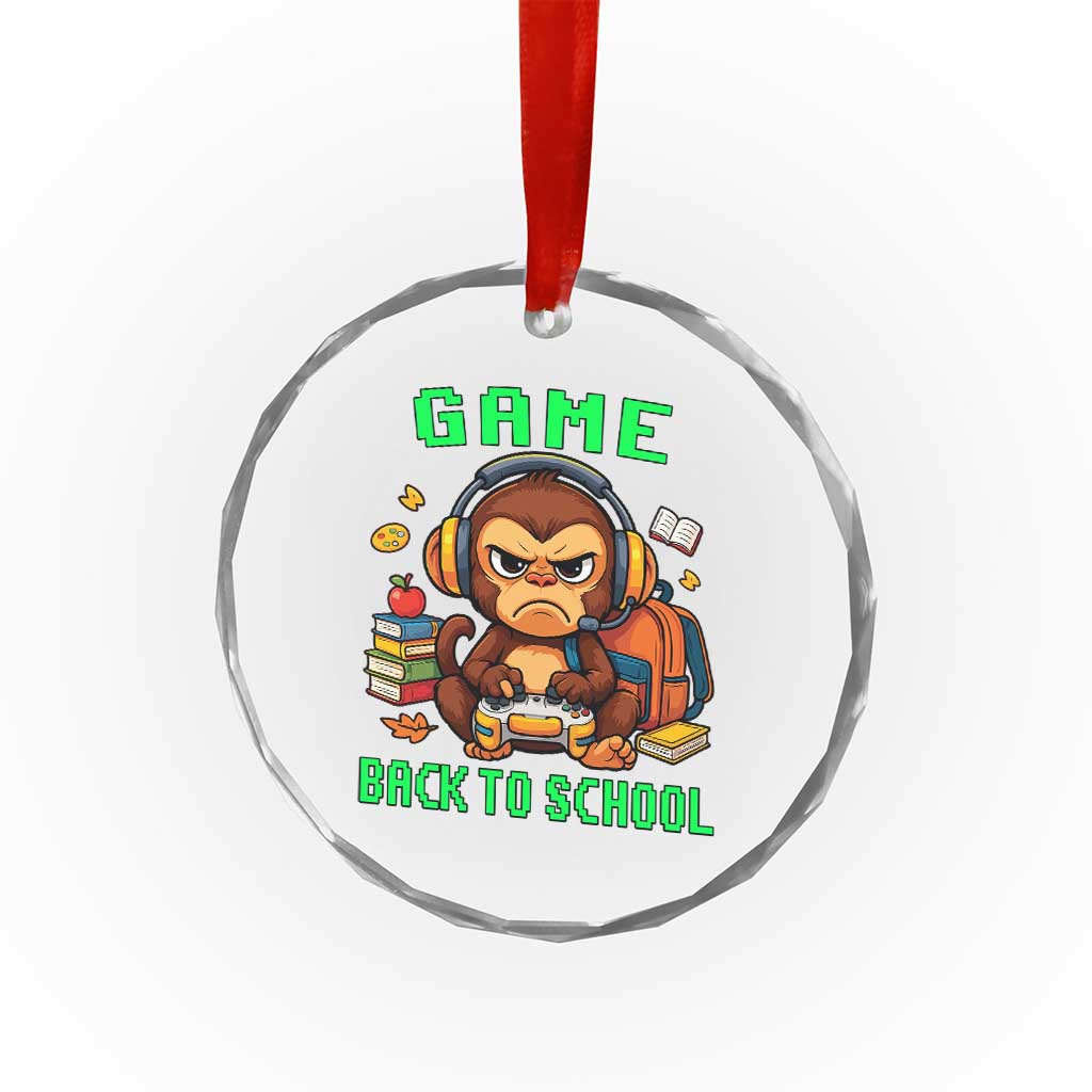 Funny Video Game Crystal Glass Ornament Cute Monkey Back To School TS14 Print Your Wear