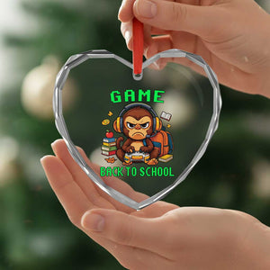 Funny Video Game Heart Crystal Glass Ornament Cute Monkey Back To School TS14 Print Your Wear