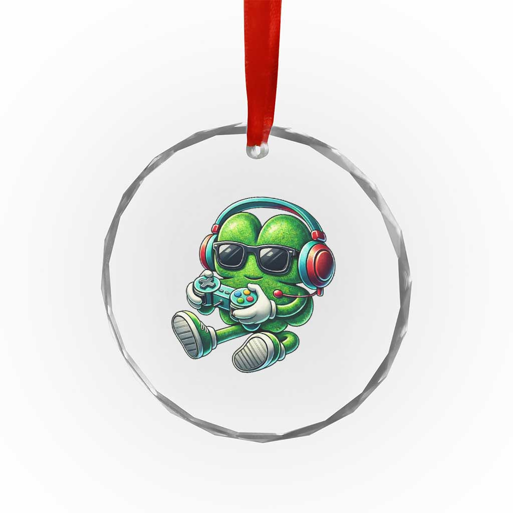 Funny Video Game Shamrock St Patricks Day Gamer Crystal Glass Ornament TS11 Print Your Wear