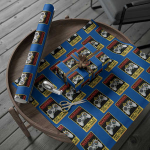 Funny Video Gamer Wrapping Paper Roll Warning May Yell At Video Games TS14 Blue Print Your Wear