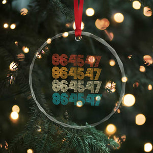 Funny Vintage 80s Style 86 45 47 Retro Stripes Crystal Glass Ornament TS11 Print Your Wear