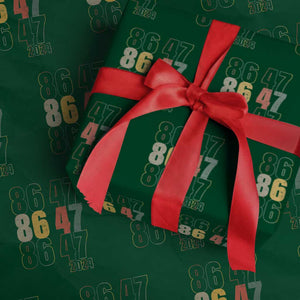 Funny Vintage 80s Style 86 47 2024 Retro Wrapping Paper Roll TS11 Green Print Your Wear