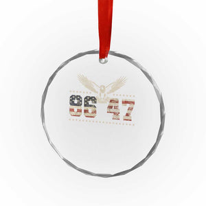 Funny Vintage 86 47 Crystal Glass Ornament Eagle Vintage American Flag - Print Your Wear