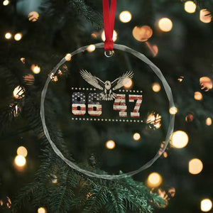 Funny Vintage 86 47 Crystal Glass Ornament Eagle Vintage American Flag - Print Your Wear