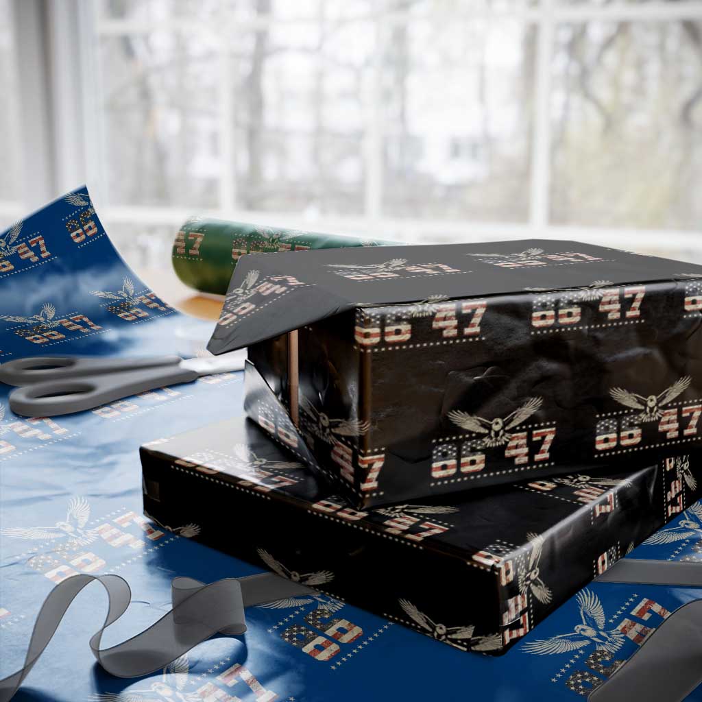 Funny Vintage 86 47 Wrapping Paper Roll Eagle Vintage American Flag - Print Your Wear