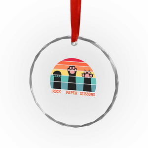 Funny Vintage Black Cat Introvert Crystal Glass Ornament Rock Paper Scissors Paw TS12 Print Your Wear