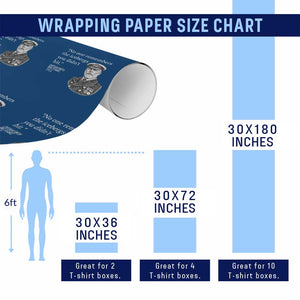 Funny Vintage Ship Captain Saying Wrapping Paper Roll No One Remembers the Icebergs You Did Not Hit Dark Humor TS02 Print Your Wear