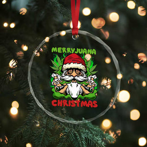 Funny Weed Christmas Crystal Glass Ornament Merry Juana Xmas Santa TS11 Print Your Wear