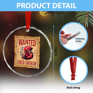 Funny Weed Lover Cannabis 420 Crystal Glass Ornament Fried Chicken TS14 Print Your Wear
