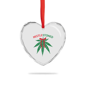 Funny Weed Xmas Heart Crystal Glass Ornament Mistlestoned Mistletoe Led Lights TS11 Print Your Wear