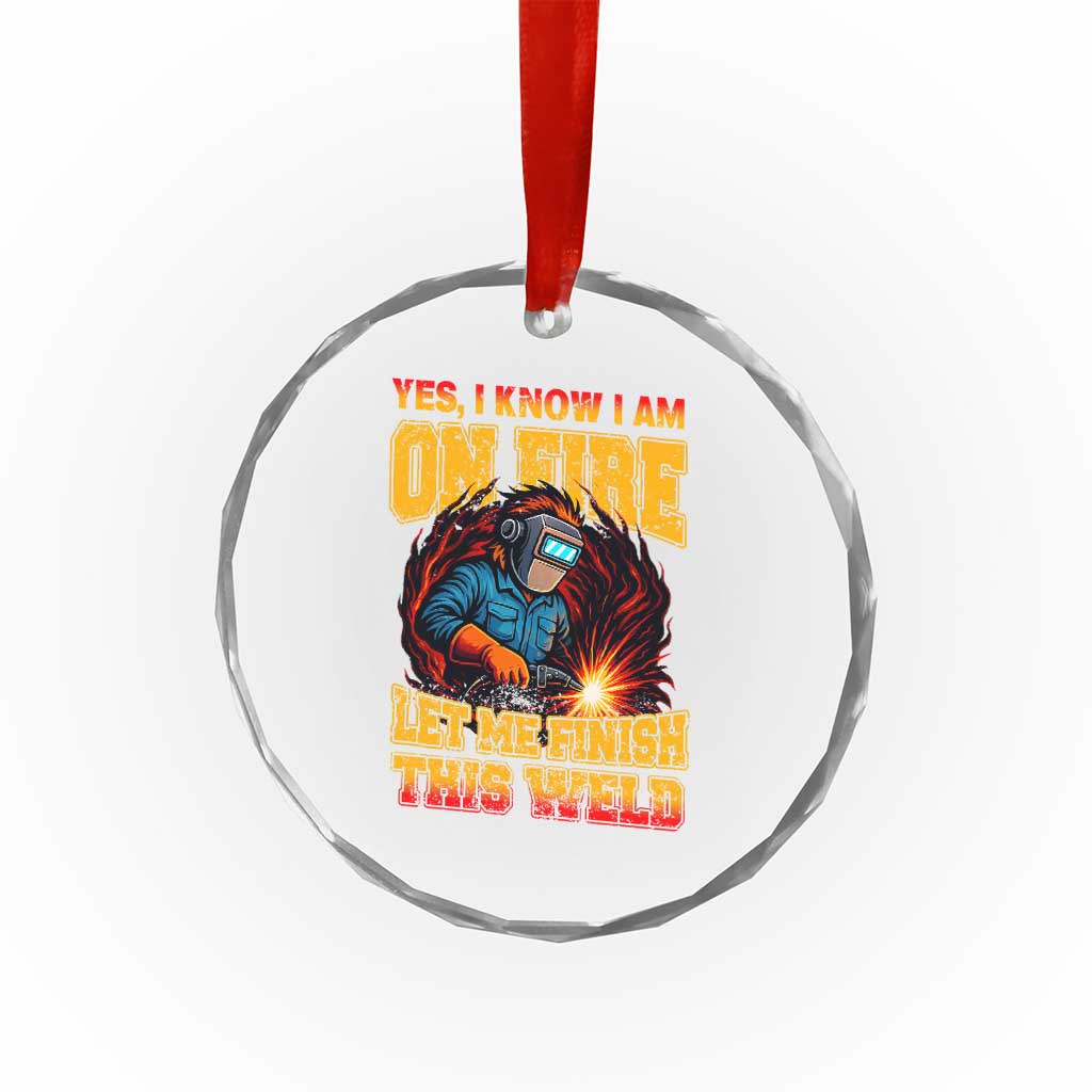 Funny Welding Bigfoot Crystal Glass Ornament Cryptid Welder Sasquatch TS14 Print Your Wear
