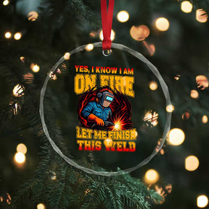 Funny Welding Bigfoot Crystal Glass Ornament Cryptid Welder Sasquatch TS14 Print Your Wear