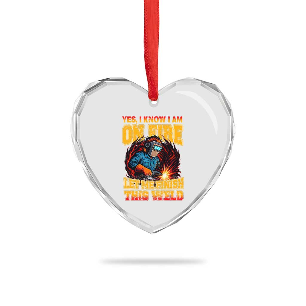 Funny Welding Bigfoot Heart Crystal Glass Ornament Cryptid Welder Sasquatch TS14 Print Your Wear