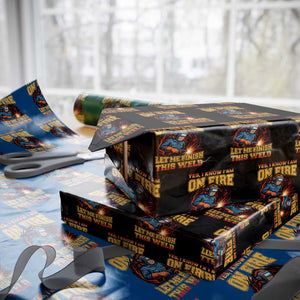 Funny Welding Bigfoot Wrapping Paper Roll Cryptid Welder Sasquatch TS14 Black Print Your Wear