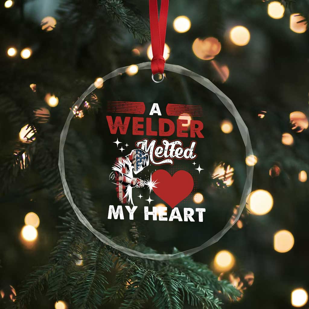 Funny Welding Welder Wife Girlfriend Crystal Glass Ornament TS14 Print Your Wear