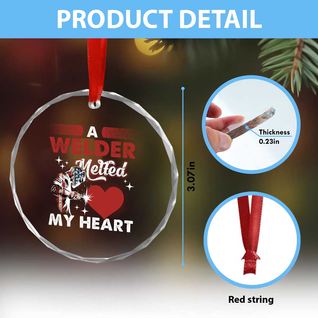 Funny Welding Welder Wife Girlfriend Crystal Glass Ornament TS14 Print Your Wear