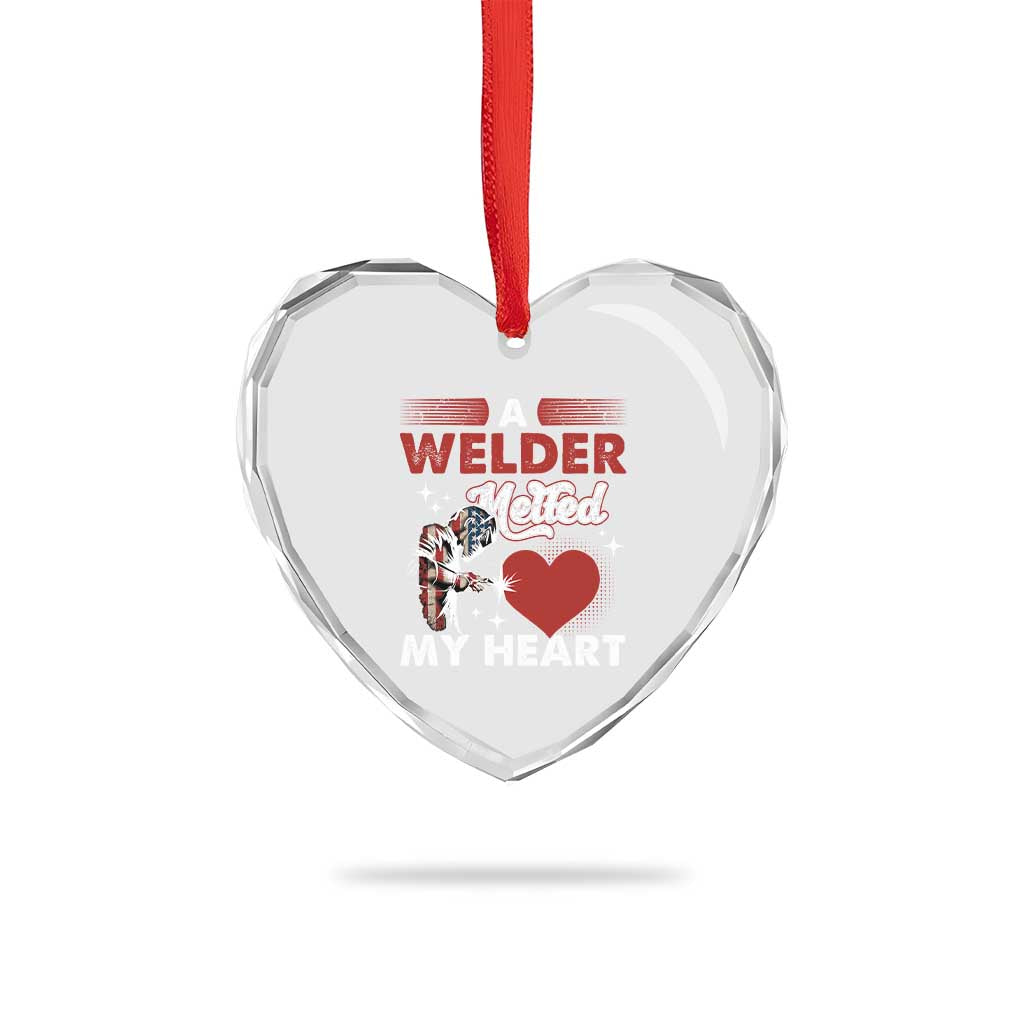 Funny Welding Welder Wife Girlfriend Heart Crystal Glass Ornament TS14 Print Your Wear
