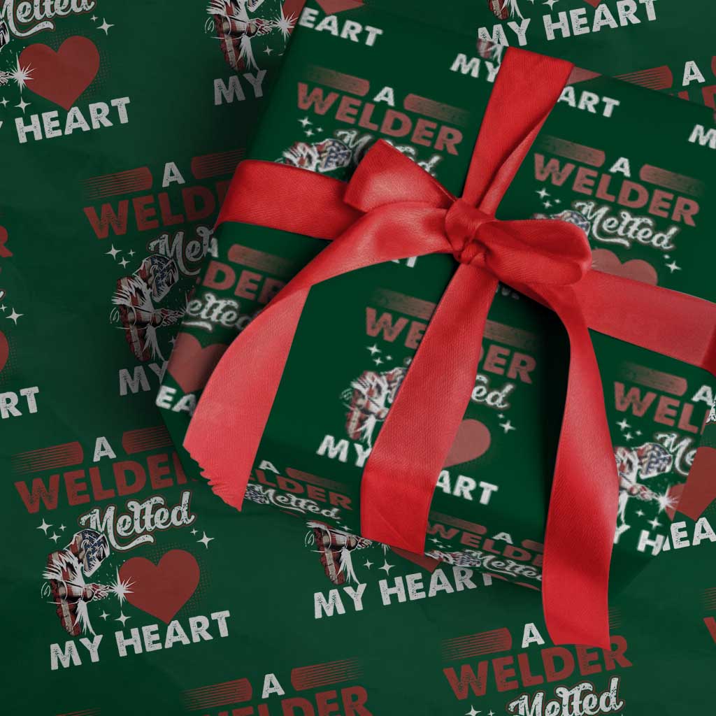 Funny Welding Welder Wife Girlfriend Wrapping Paper Roll TS14 Green Print Your Wear