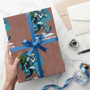 Funny Wendigo Monster Christmas Wrapping Paper Roll Rock On Hand Meme Xmas TS14 Mocha Print Your Wear