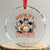 Funny Western Xmas Crystal Glass Ornament Howdy Christmas Retro Cowboy Santa Country TS11 Transparent Glass 3'' Circle Print Your Wear