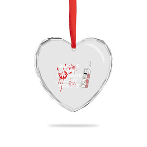 Funny Whats Your Favorite Scary Movie Heart Crystal Glass Ornament Halloween Horror Film Lover TS11 Print Your Wear