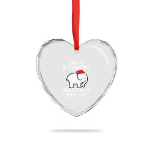 Funny White Elephant Xmas Heart Crystal Glass Ornament I Went To A White Party And Got This Gift Exchange TS02 Print Your Wear