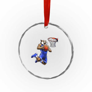 Funny Wildcat Dunking Basketball Crystal Glass Ornament Gift For Sports Fan TS12 Print Your Wear