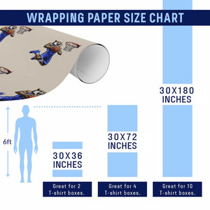Funny Wildcat Dunking Basketball Wrapping Paper Roll Gift For Sports Fan TS12 Print Your Wear