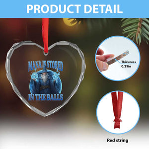 Funny Wizard Heart Crystal Glass Ornament Mana is Stored in The Balls Magician Sorcerer Witcher TS10 Print Your Wear
