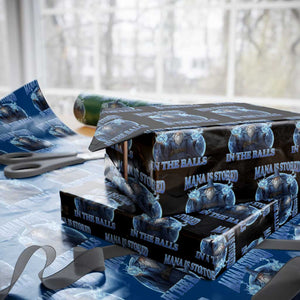 Funny Wizard Wrapping Paper Roll Mana is Stored in The Balls Magician Sorcerer Witcher TS10 Black Print Your Wear