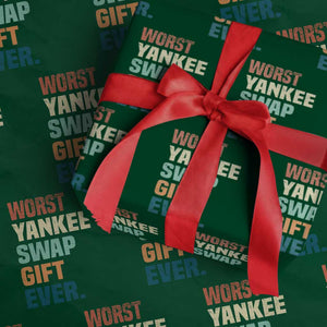 Funny Worst Yankee Swap Gift Ever Wrapping Paper Roll Christmas Gift Exchange Game TS11 Green Print Your Wear
