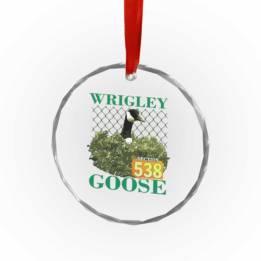 Funny Wrigley Goose Crystal Glass Ornament Section 538 Chicago TS02 Print Your Wear