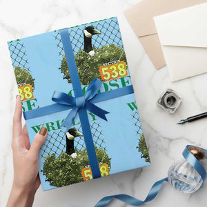 Funny Wrigley Goose Wrapping Paper Roll Section 538 Chicago TS02 Light Blue Print Your Wear
