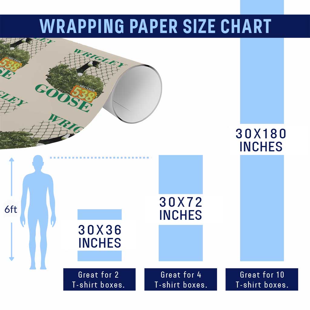 Funny Wrigley Goose Wrapping Paper Roll Section 538 Chicago TS02 Print Your Wear