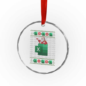 Funny Xmas Accountant Crystal Glass Ornament Excel REF Error Spreadsheet Santa Gift TS02 Print Your Wear
