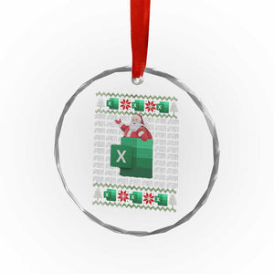 Funny Xmas Accountant Crystal Glass Ornament Excel REF Error Spreadsheet Santa Gift TS02 Print Your Wear