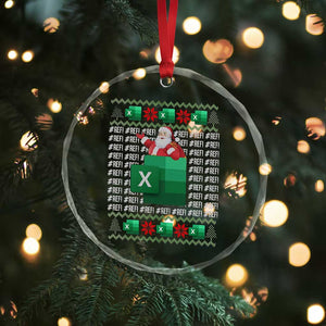 Funny Xmas Accountant Crystal Glass Ornament Excel REF Error Spreadsheet Santa Gift TS02 Print Your Wear