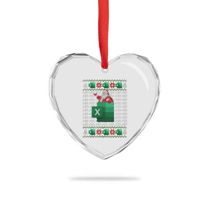 Funny Xmas Accountant Heart Crystal Glass Ornament Excel REF Error Spreadsheet Santa Gift TS02 Print Your Wear