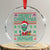 Funny Xmas Alien Santa Crystal Glass Ornament Merry Christmas Humans UFO Outer Space TS09 Transparent Glass 3'' Circle Print Your Wear