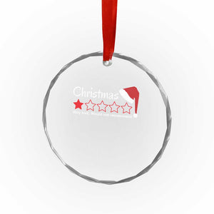 Funny Xmas Bah Humbug Crystal Glass Ornament One Star Very Bad Would Not recommend TS09 Print Your Wear